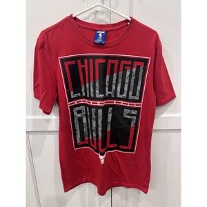 UNK Chicago Bulls NBA Basketball Graphic T-Shirt Red/Black/White Size M